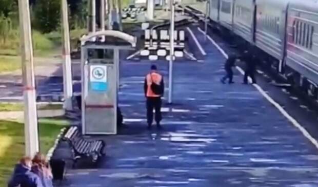 В Архангельской области сотрудник транспортной полиции спас упавшего под поезд