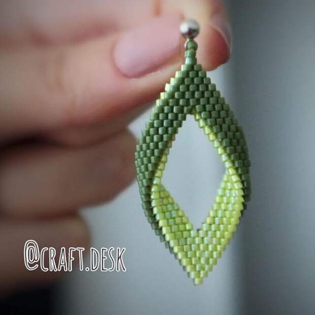 Весенние серьги из бисера своими руками. Мастер-класс