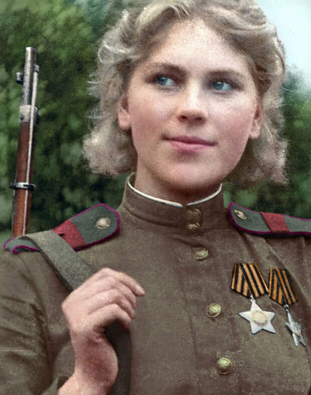 2. Советский снайпер Роза Шанина,  время, россия, фотография, цвет