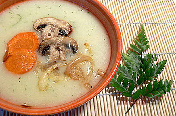 Картофельный суп-пюре с шампиньонами