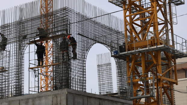 Строительство ЦУМа, февраль 2026 года / Фото: Екатерина Смолихина / amic.ru