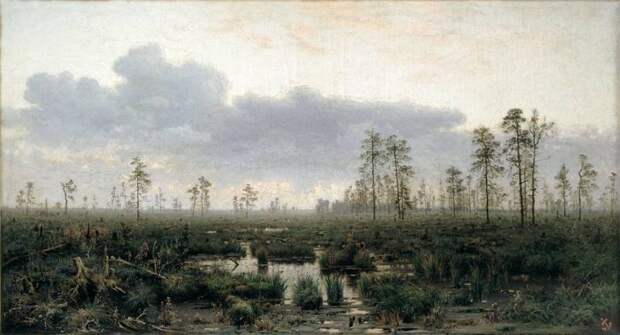 Менк Владимир (1856-1920). Утро на болоте