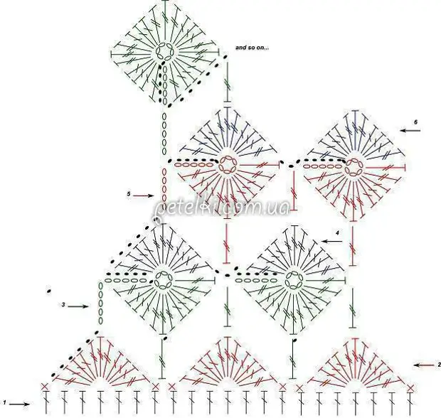 Ромбы крючком со схемами