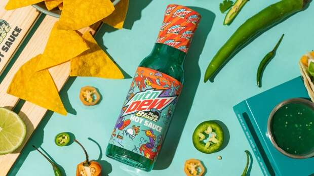 Mountain Dew Baja Blast hot sauce