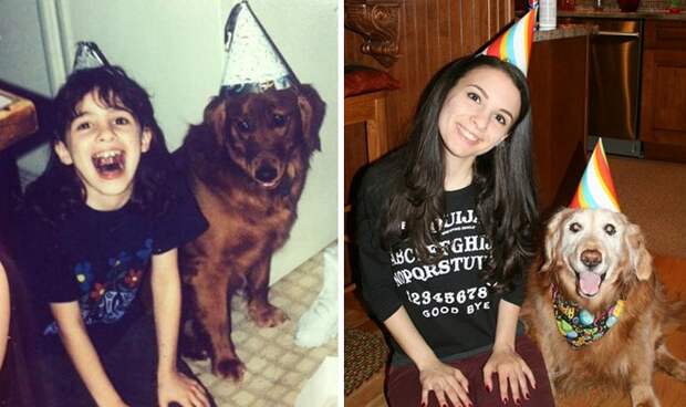 This Is Brandy And I On Her First Birthday, And 14 Years Later On Her Fifteenth This Is Brandy And I On Her First Birthday, And 14 Years Later On Her Fifteenth