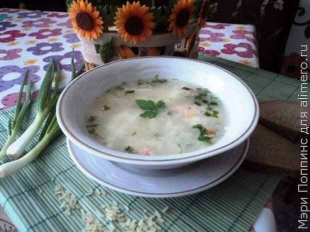 Рисовый суп с плавленными сырками Рисовый суп с плавленными сырками