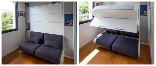 Откидная, выдвижная, складная: эргономичная мебель для маленького дома