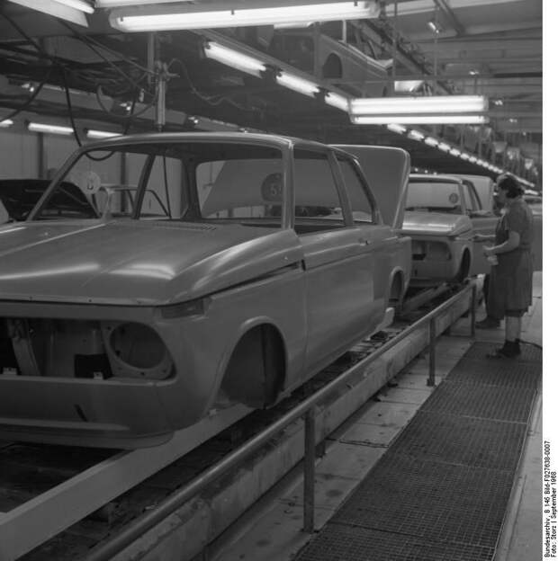 Как собирали BMW в 60-х годах прошлого века авто, история, bmw, производсство, завод