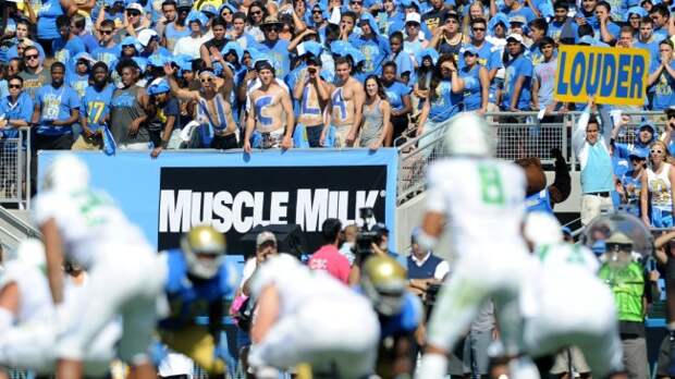 UCLA fans at the Rose Bowl.