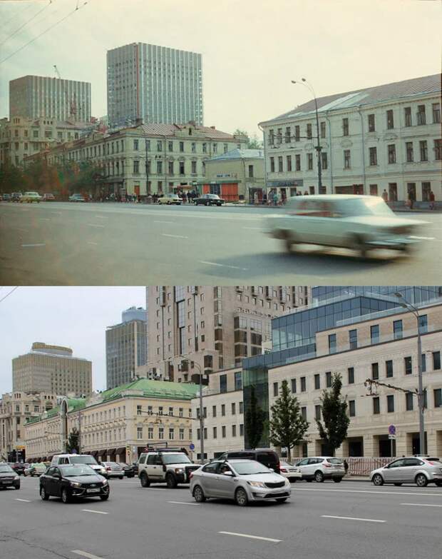 Показываю жизнь в городе при Леониде Ильиче и сейчас. 10 фото с одних точек