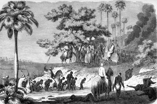 Захват рабов в Африке. Иллюстрации американских и европейских художников