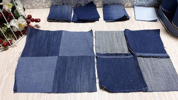 Писала, писала про пэчворк и решила - все, шью джинсовую подушку, сколько можно только одни чужие работы смотреть, пора и самой, что нибудь сотворить!-8