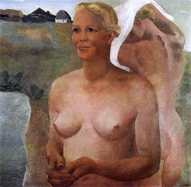 Александр Дейнека, «Купающиеся девушки», 1932 год