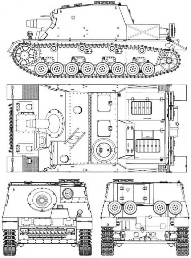 План т 4. SD KFZ 166. Sturmpanzer IV бруммбёр. Sturmpanzer IV чертежи. Brummbar немецкий штурмовой танк.