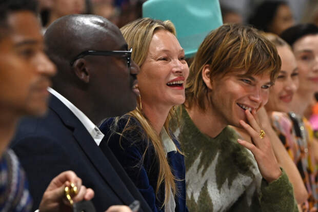 Кейт Мосс на показе Richard Quinn