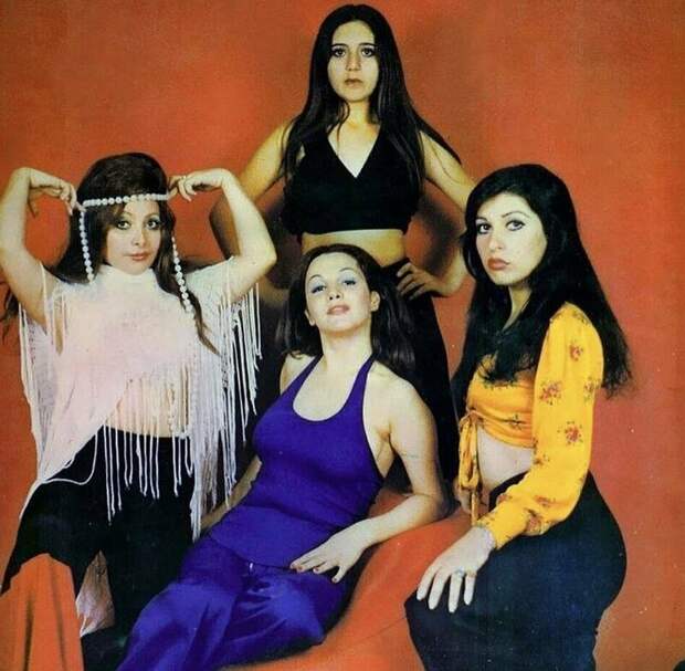 Гастрольный плакат поп-группы из Ирана, 1974 г. женщины, иран, история, факты, фото