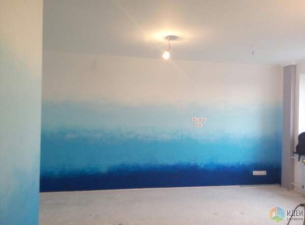 Самостоятельная покраска стен градиентом