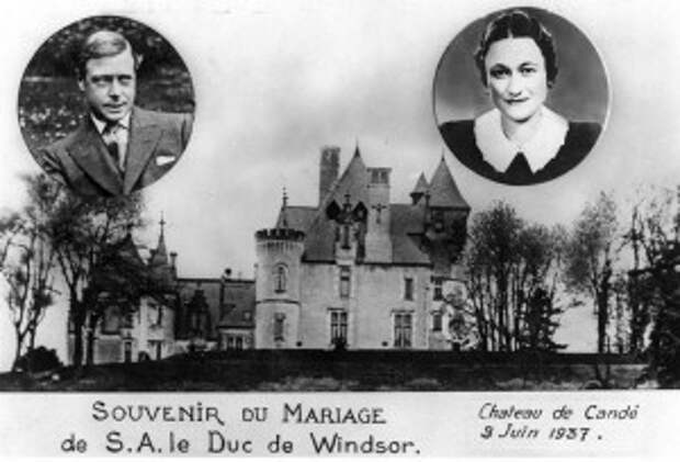 Edward & Wallis: mariage postcard (03.06.1937)
