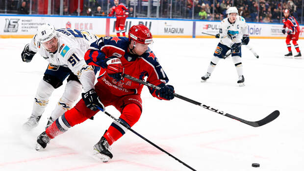 ЦСКА в овертайме потерпел поражение от «Барыса», Михайлис набрал 5 очков