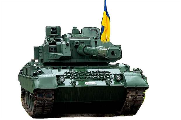 На Украине похвастались танком Leopard 1A5BE с новой башней