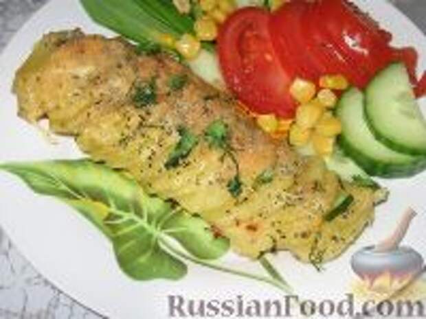 Фото к рецепту: Картофель, запеченный с сыром и базиликом