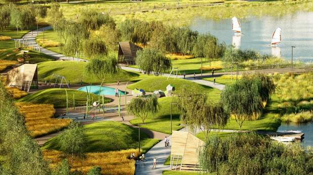 Территория парка должна стать оазисом среди многоэтажной застройки района/stroi.mos.ru