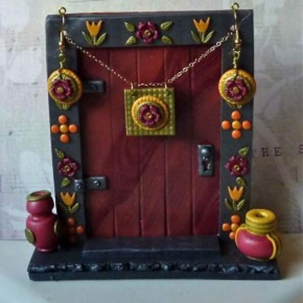 сказочная дверь из декоративной глины