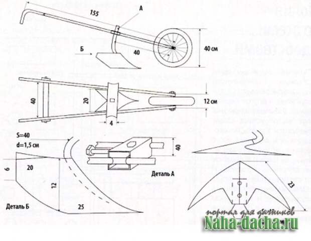 Ручной окучник дедушкин плужок своими руками чертежи
