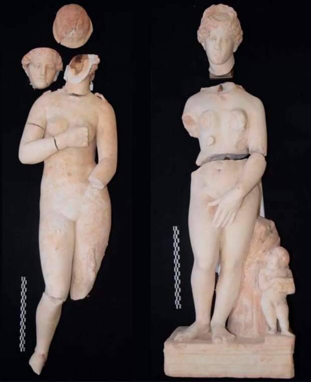 Статуи Афродиты найденные археологами при раскопках в Петре, Иордания.