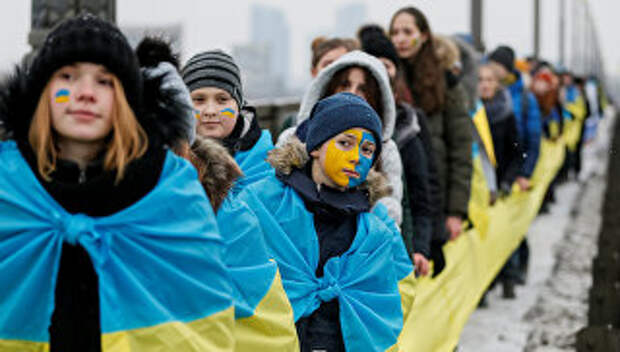 Празднование Дня Единства Украины в Киеве. 22 января 2018 Празднование Дня Единства Украины в Киеве. 22 января 2018
