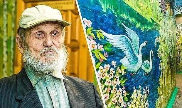 В Екатеринбурге 90-летний сторож превратил школу в картинную галерею
