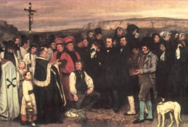 Гюстав Курбе. Похороны в Орнане, 1850. Фрагмент | Фото: allpainters.ru Гюстав Курбе. Похороны в Орнане, 1850. Фрагмент | Фото: allpainters.ru