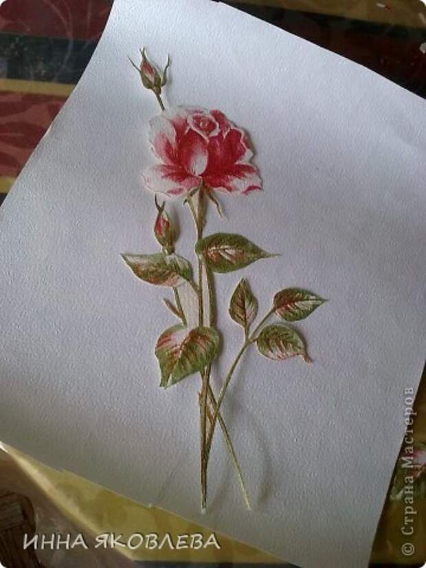 3D  роза из обоев.  фото 3