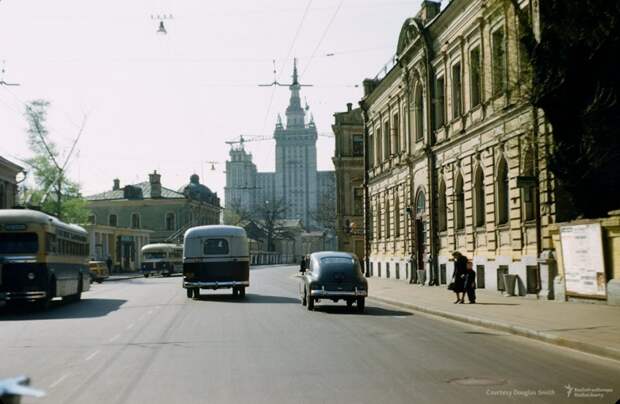 Большая Никитская улица в Москве СССР, ретро фото