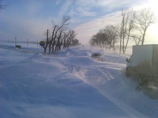 Трасса М23. Фото из группы соцсети «Подслушано в Ростове-на-Снегу»