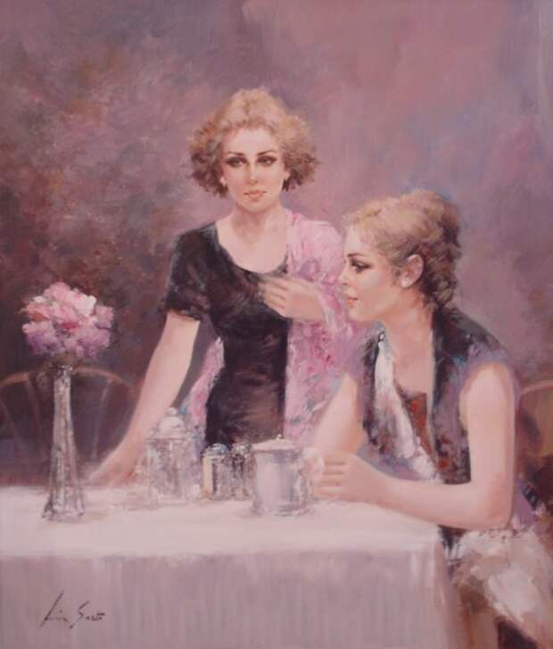 Lucia Sarto 1950 | Italian Romantic Impressionist painter