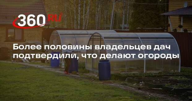 Более половины владельцев дач подтвердили, что делают огороды