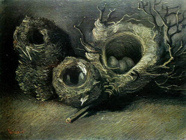 Still Life with Three Birds Nests, 1885. Винсент Ван Гог (1853-1890)