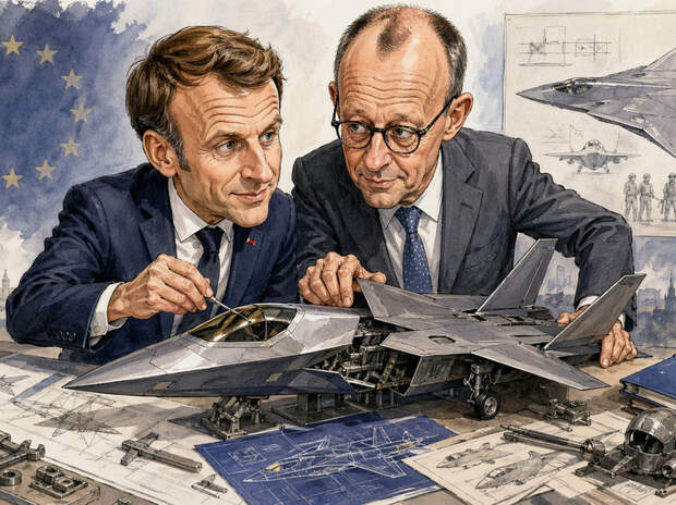 Макрон и Мерц договорились продолжить работу над европейским истребителем FCAS