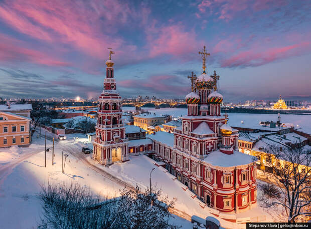 нижний новгород, зима, Строгановская церковь