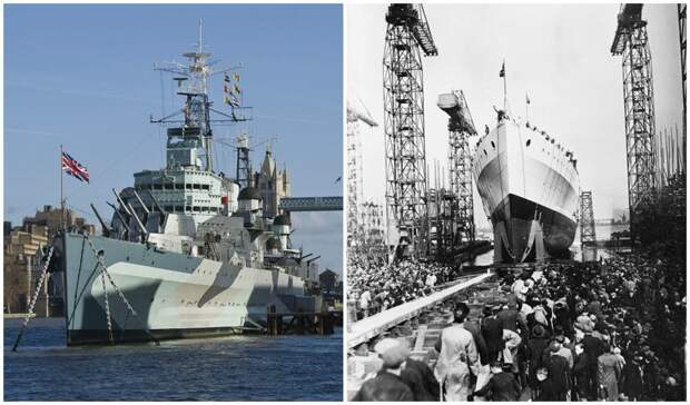 Британский крейсер HMS Belfast отмечает 80-летие: из воспоминаний ветеранов военное, военный корабль, исторические кадры, история, крейсер, редкие фото, фото