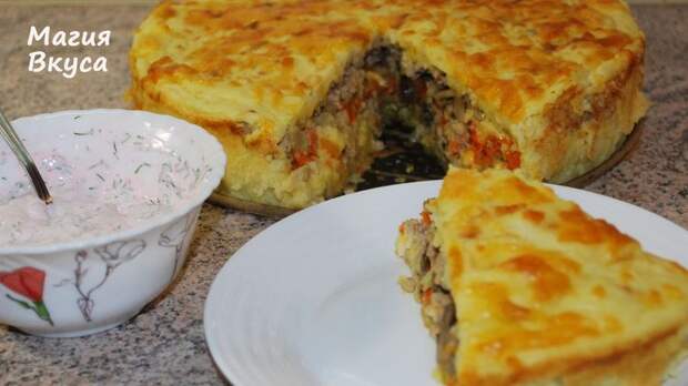 Запеканка картофельная. Много начинки. Невероятно вкусно
