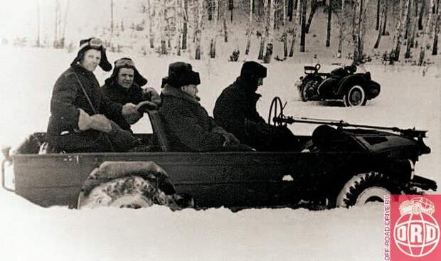 Борис Фиттерман на зимних испытаниях. 1956 год.