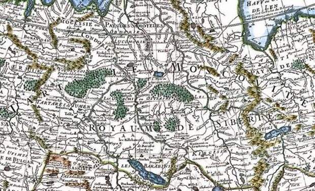 Рис. 4. Фрагмент карты 1706 года с изображением Московской Тартарии