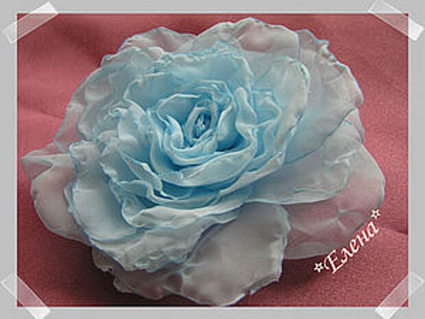 Мягкая Роза из вуали. Цветы из ткани. Цветоделие. | Ярмарка Мастеров - ручная работа, handmade