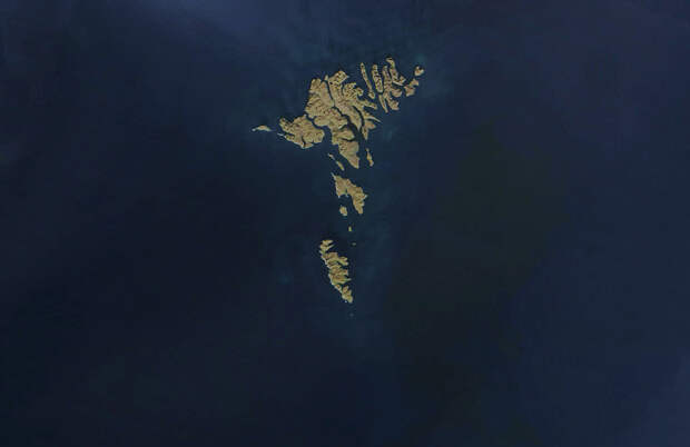 Фото достопримечательностей Стран Скандинавии: Ферерский архипелаг, сфотографированный из самолета