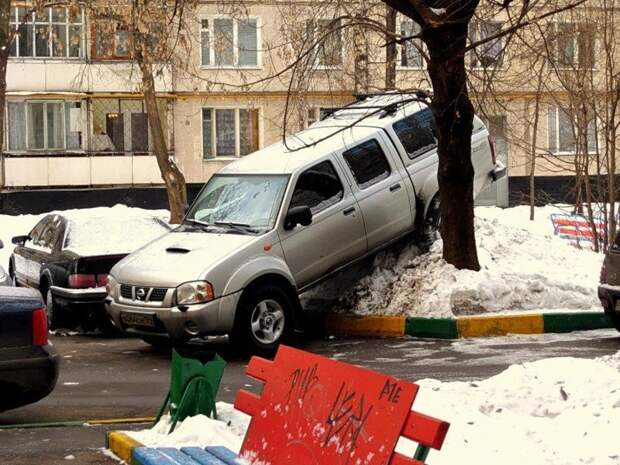 Зима авто, прикол, юмор
