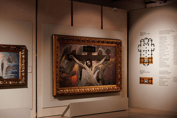 Экспозиция выставки «Виктор Васнецов. Радость праведных. Религиозная живопись и графика»