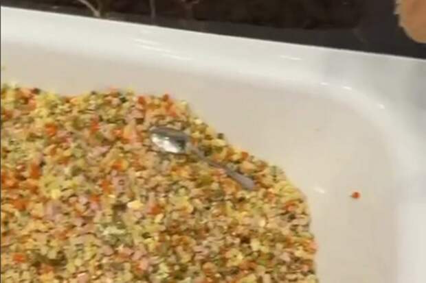 Целую ванну оливье приготовила женщина на Новый год