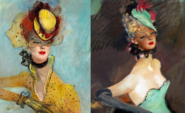 Домерга прославили портреты красивых женщин в своеобразном стиле.